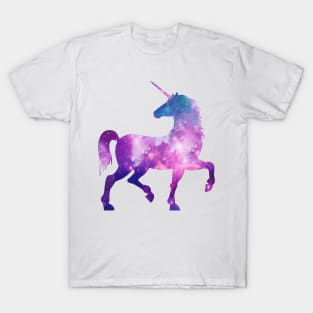 Watercolor cosmic galaxy unicorn T-Shirt
